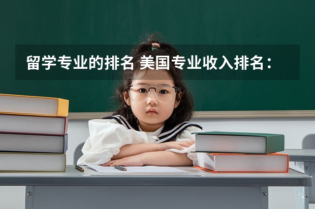 留学专业的排名 美国专业收入排名:美国留学专业就业数据大揭秘
