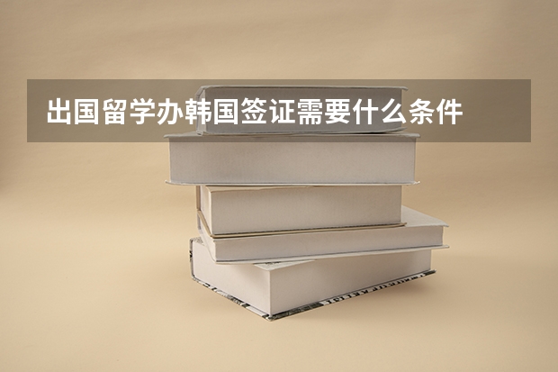 出国留学办韩国签证需要什么条件
