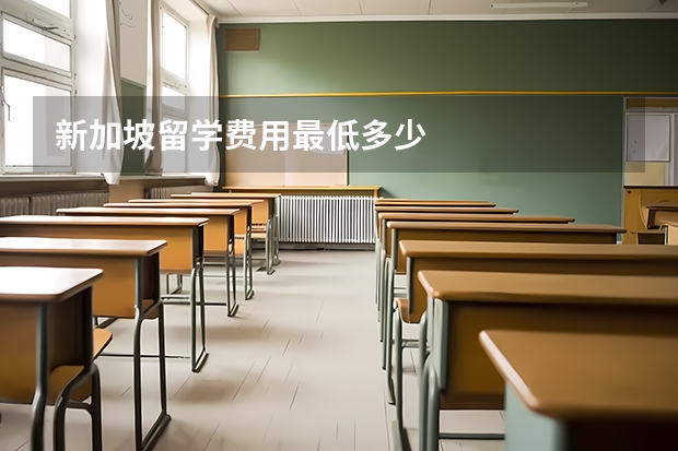 新加坡留学费用最低多少