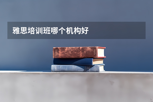 雅思培训班哪个机构好