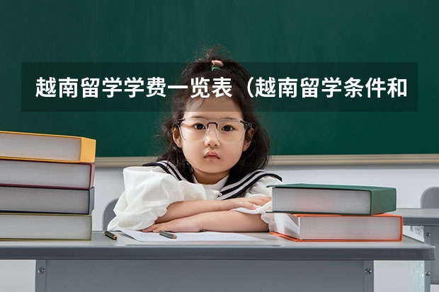 越南留学学费一览表（越南留学条件和学费）