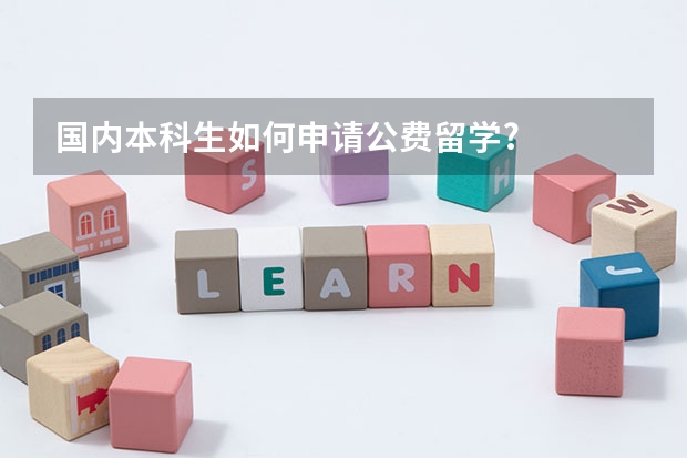 国内本科生如何申请公费留学?