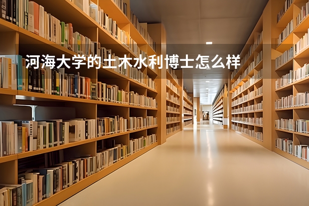 河海大学的土木水利博士怎么样