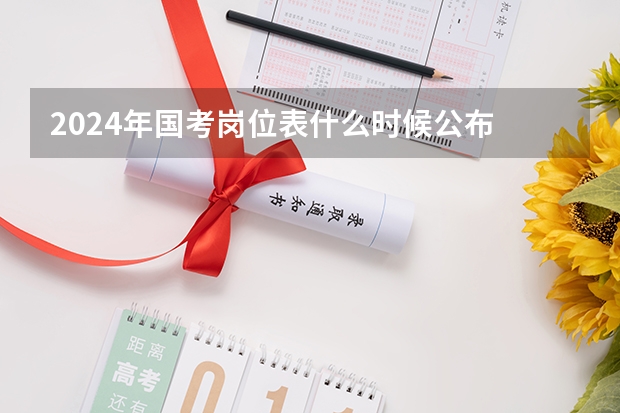 2024年国考岗位表什么时候公布