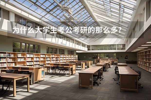 为什么大学生考公考研的那么多？