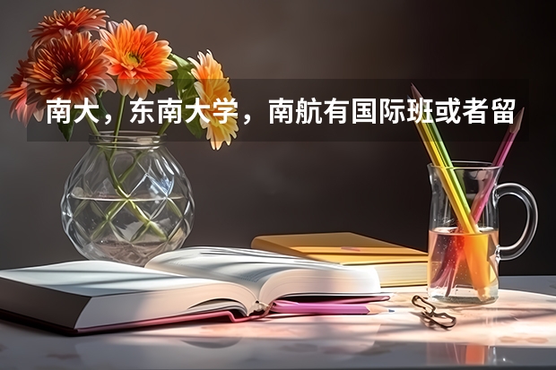 南大，东南大学，南航有国际班或者留学班说法吗？