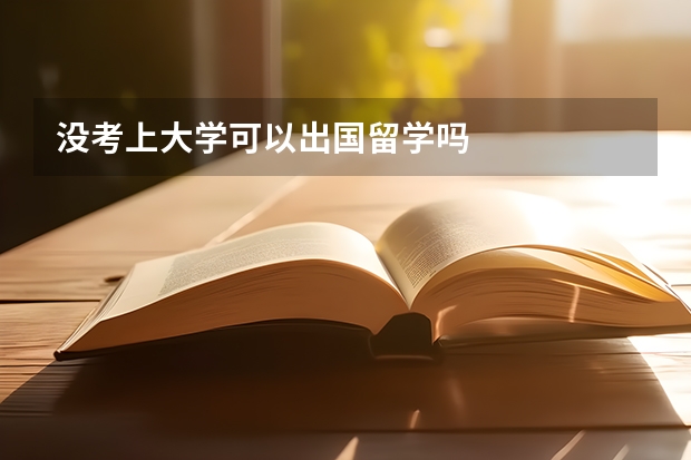 没考上大学可以出国留学吗