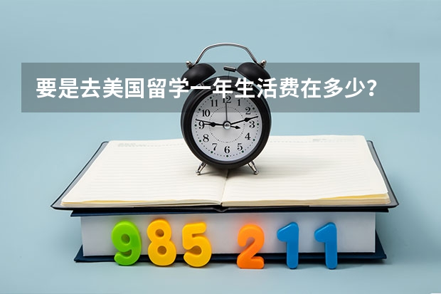 要是去美国留学一年生活费在多少？