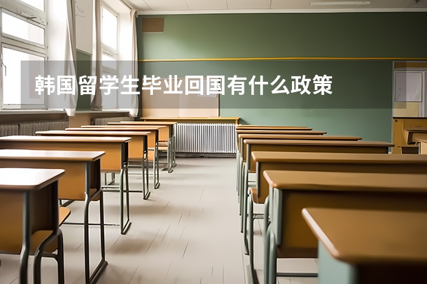 韩国留学生毕业回国有什么政策